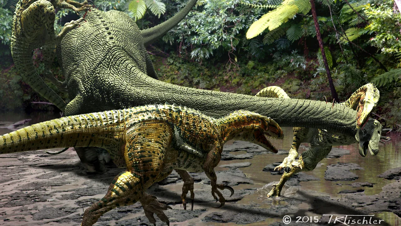 Urmele existenţei unor dinozauri carnivori gigantici au fost descoperite în Australia