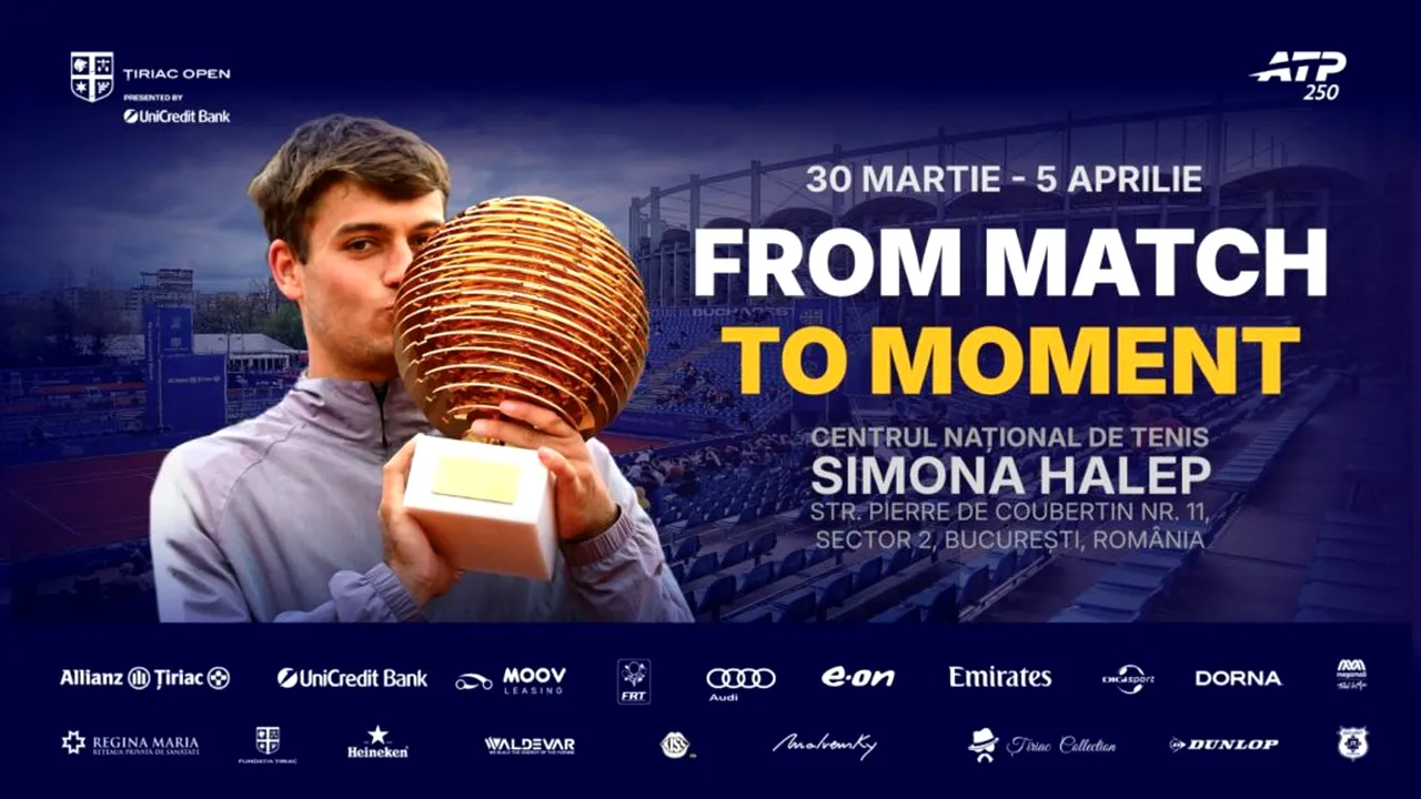 Țiriac Open revine la București între 30 martie și 5 aprilie la Centrul Național de Tenis „Simona Halep” / Premii de peste 600.000 de euro