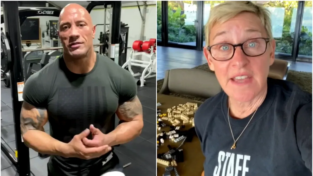 Ce fac vedetele in izolare: Poveşti din tinereţe cu The Rock şi Kevin Hart, pe Instagram. Metoda creativă prin care Ellen combate plictiseala