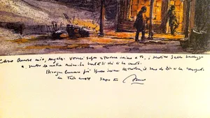 Franco Zeffirelli i-a dăruit Angelei Gheorghiu un desen de scenografie realizat de el, cu dedicaţie
