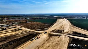 Imagini în premieră de pe lotul 4 al Autostrăzii A7: Minunea cocoşată de la Focşani prinde formă