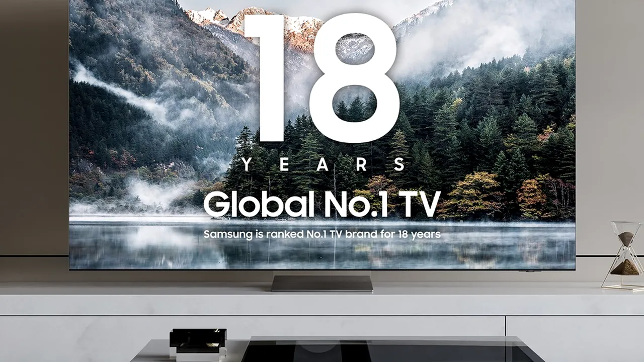Samsung Electronics menţine poziţia de lider pe piaţa globală a televizoarelor pentru al 18-lea an