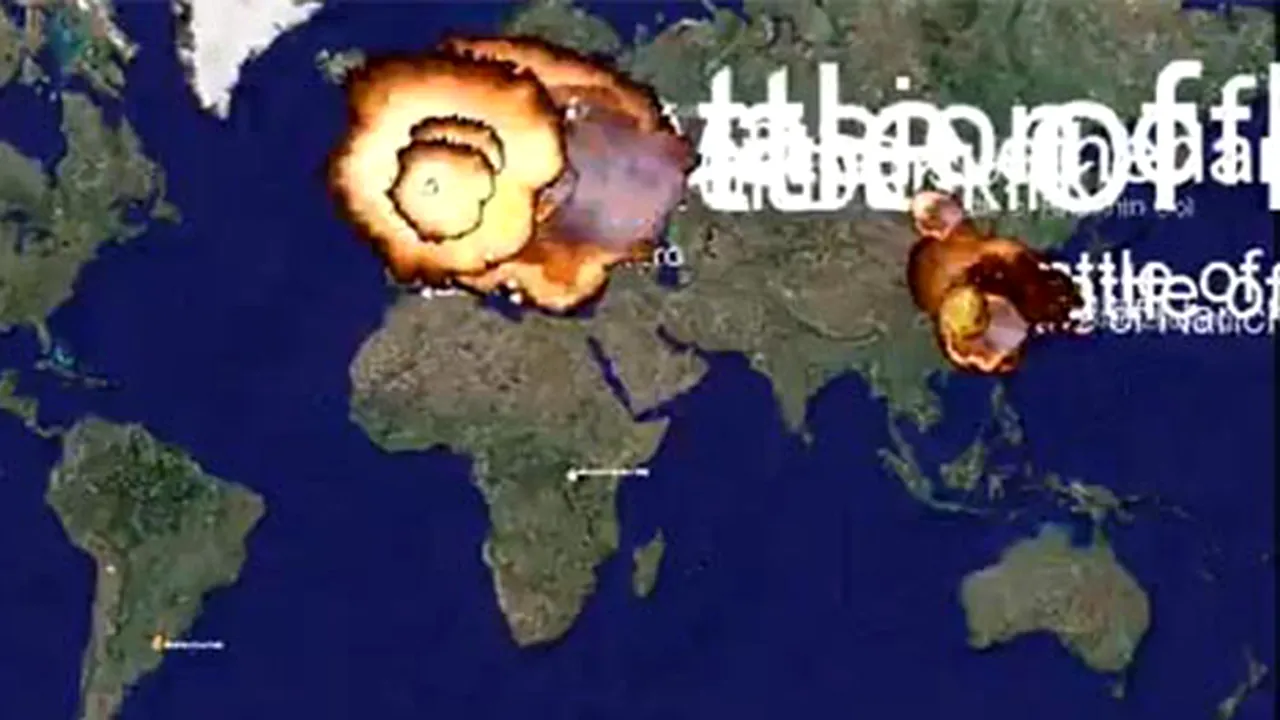 Lumea şi războiul: 1.000 de ani de conflicte petrecute pe întreg globul, în 5 minute - VIDEO