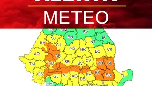 METEO. ANM a emis o nouă avertizare Cod portocaliu şi Cod galben de ploi abundente în aproape toată ţara