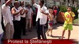 Protest al susţinătorilor PSD la Ştefăneşti