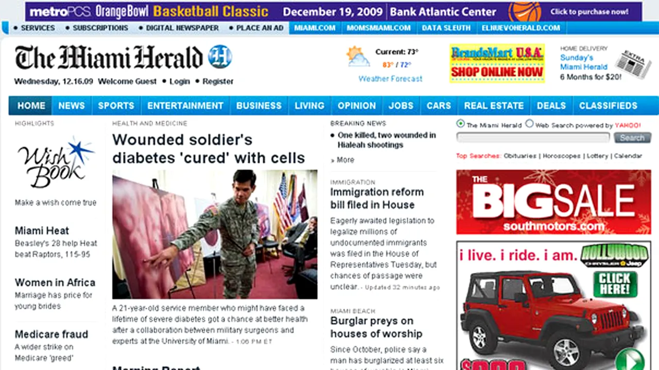 Cotidianul Miami Herald acceptă donaţii de la cititorii săi