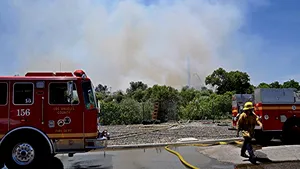Un incendiu de vegetaţie a cuprins un parc de distracţii din sudul Californiei | VIDEO
