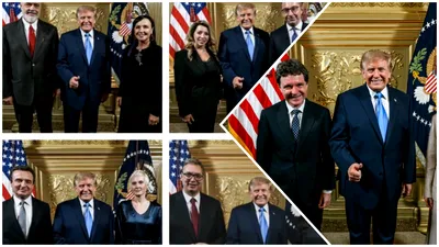 ANALIZĂ Val de conspirații după fotografiile lui Trump cu liderii din Balcani. „Este de ceară? E un carton?” Teoria a ajuns și în România