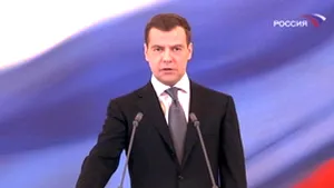 Dmitri Medvedev devine oficial cel de-al treilea preşedinte al Rusiei (Video ProTv)