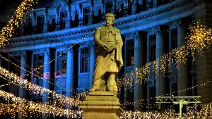 Statuia lui Gheorghe Lazăr din Piaţa Mare a Sibiului, cedată oraşului Avrig