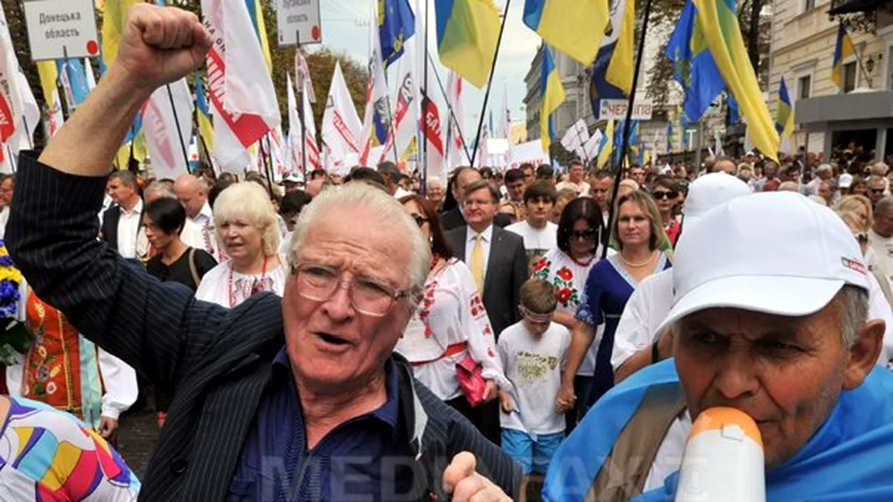 Manifestaţie pro-Timoşenko la Kiev de Ziua Independenţei - FOTO