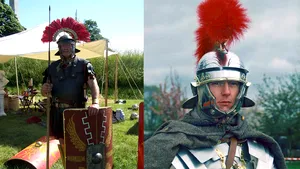  De Historia Urbis, gardă de onoare la statuia Lupa Capitolina din Constanţa