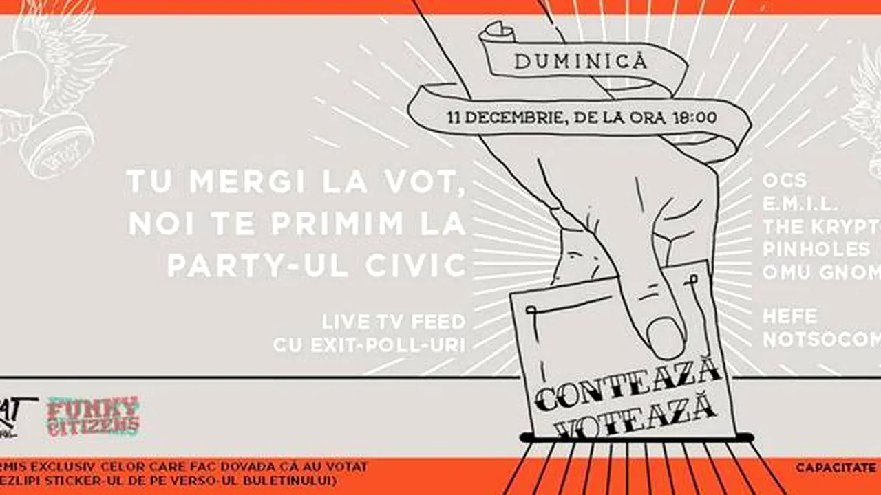 COOLTURA de WEEKEND. Românii îşi aleg parlamentarii. Concert apolitic 