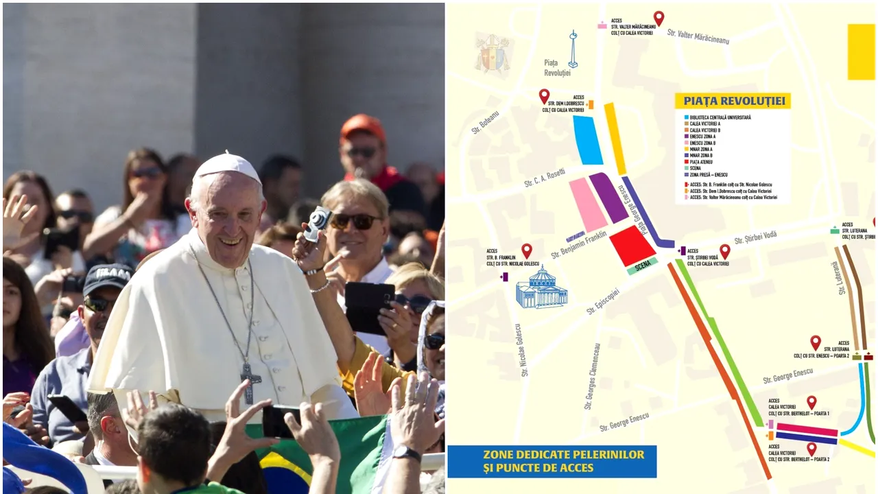 15 ecrane vor fi montate în punctele cheie ale Capitalei în ziua vizitei Papei Francisc/ HARTA punctelor de acces