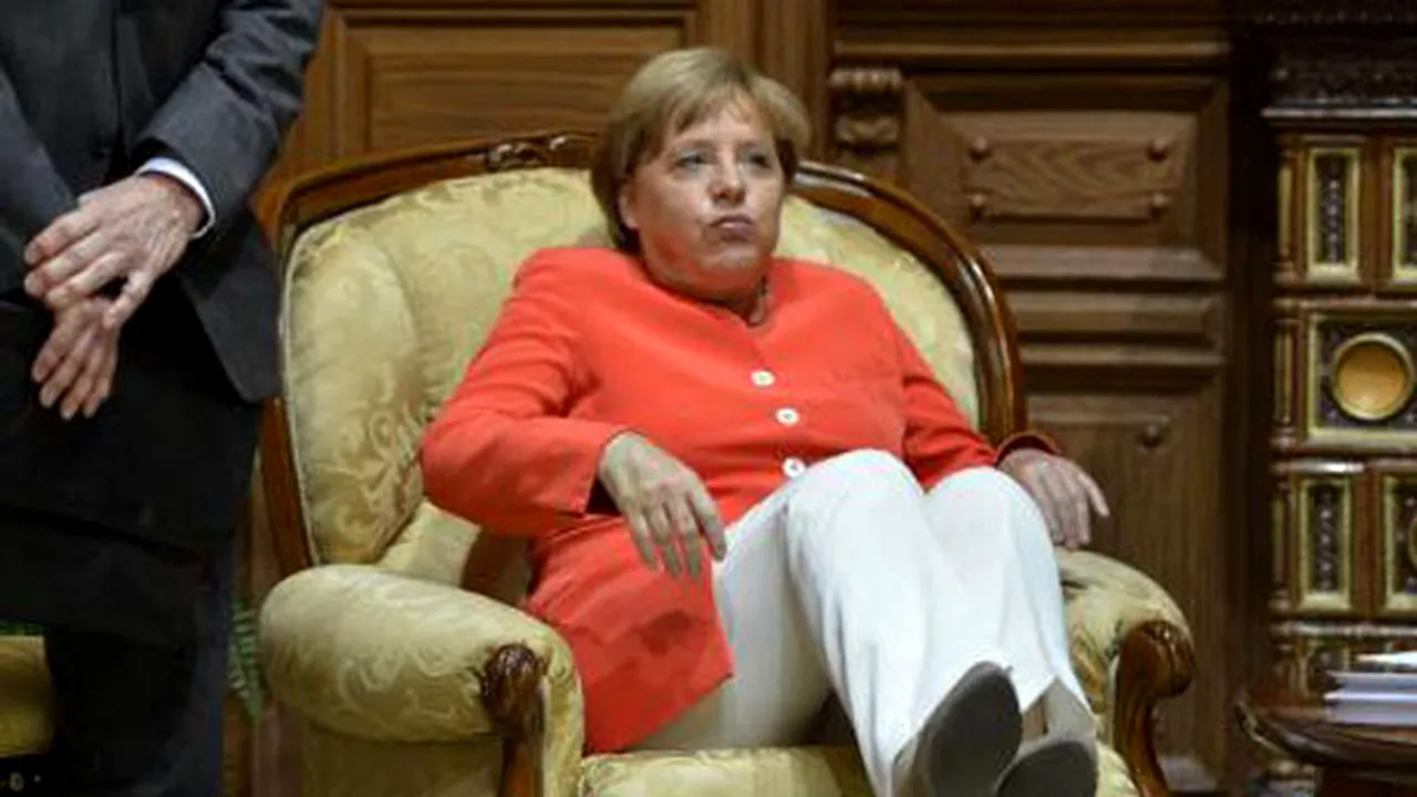 Incident amuzant la întâlnirea Merkel-Timofti: 
