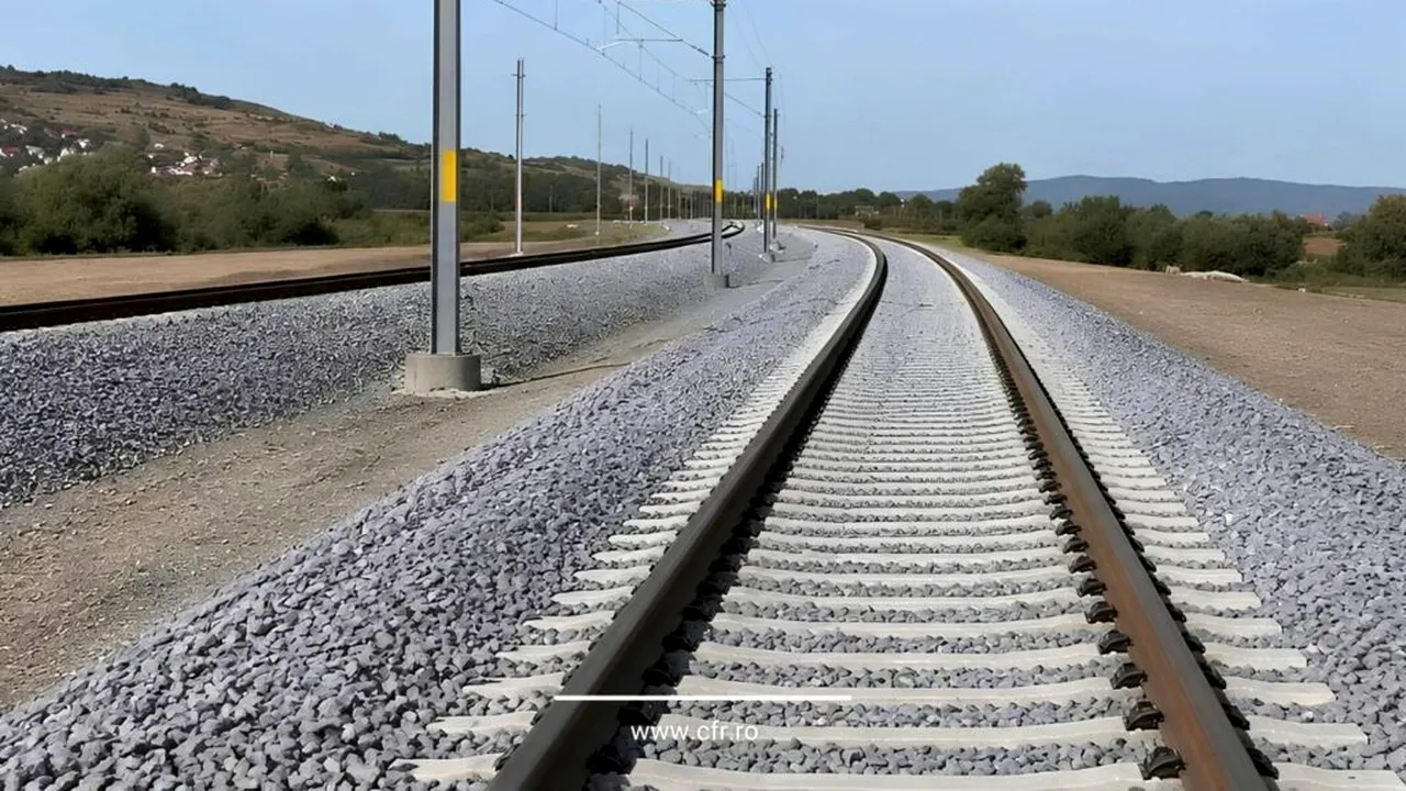 Noi tronsoane modernizate se deschid pe calea ferată Brașov - Sighișoara. Trenurile de călători vor putea circula cu până la 160 km/h