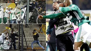 VIDEO 30 de fani au fost arestaţi şi 18 poliţişti răniţi după incidentele de la meciul Penarol - Palmeiras