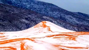 GALERIE FOTO Imagini SPECTACULOASE. Prima zăpadă în deşertul Sahara