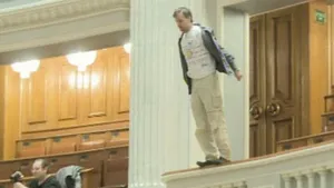 Romanian Parliament Meeting Halted As Man Jumps From Room Balcony, Injures Himself