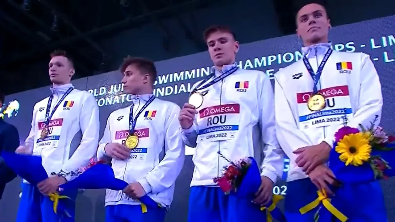 Ştafetă de aur pentru România la Mondialele de înot juniori de la Lima
