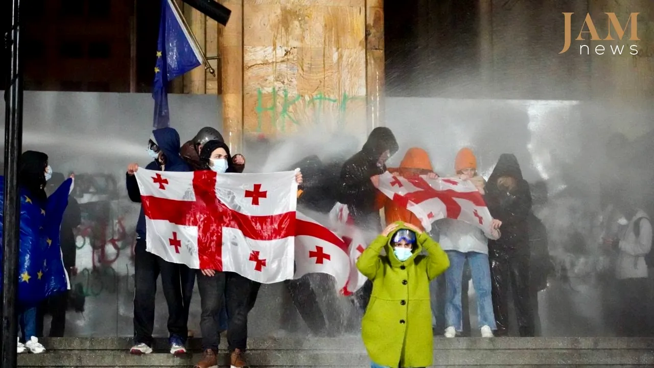 Liderul opoziţiei georgiene, arestat după a patra noapte de proteste