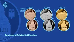 BNR lansează monede de aur, argint și tombac cuprat cu tema Centenarul Patriarhiei Române