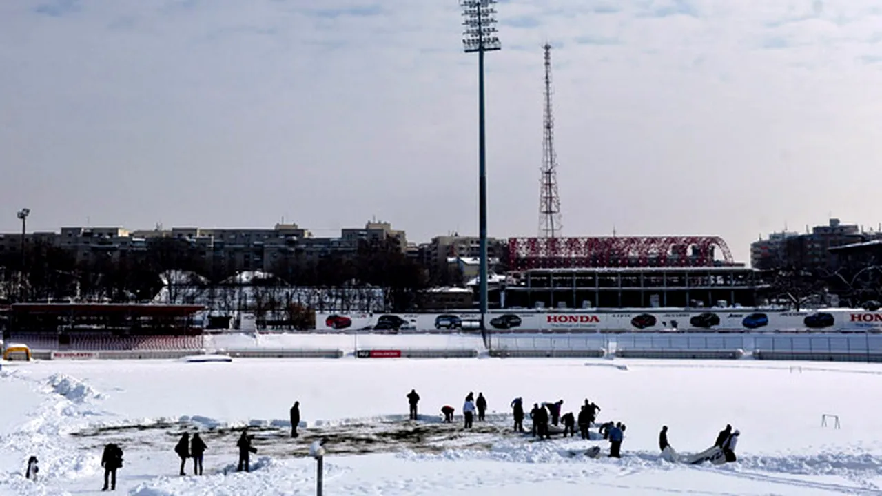 Stadionul Dinamo, deszăpezit de deţinuţi de la Jilava