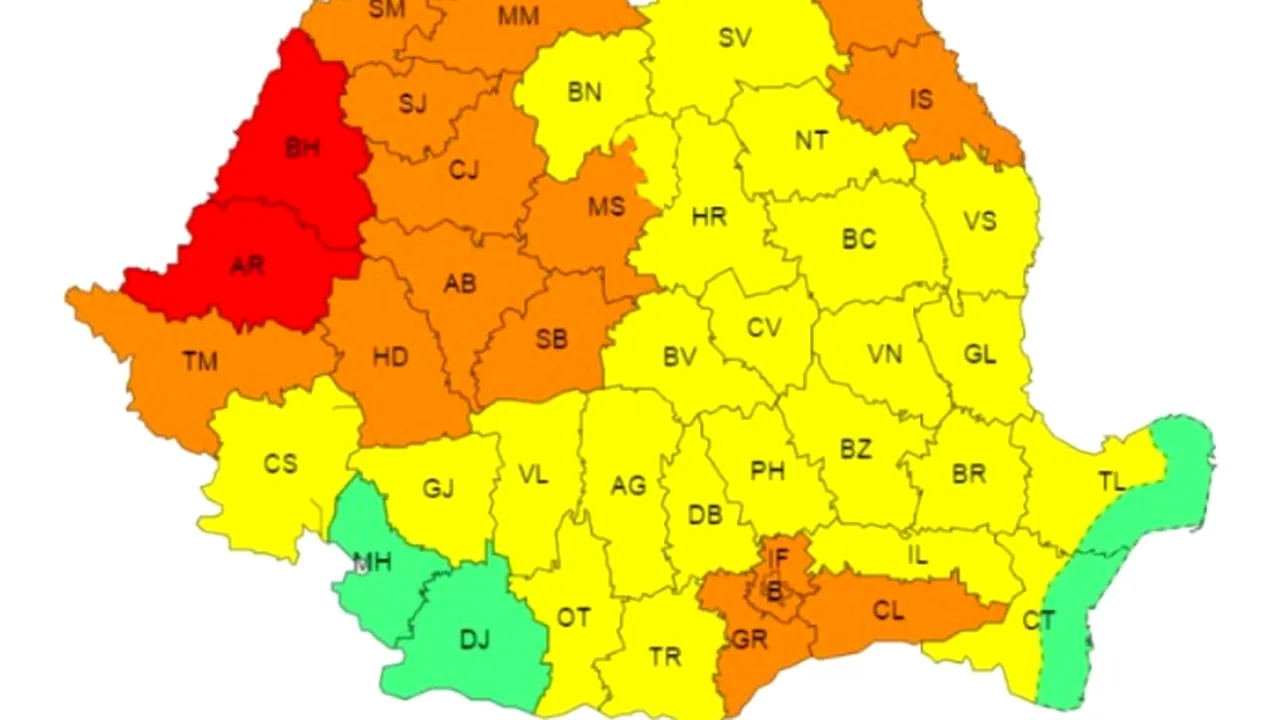 În judeţele Arad şi Bihor, cod roşu de caniculă pentru a opta zi consecutiv