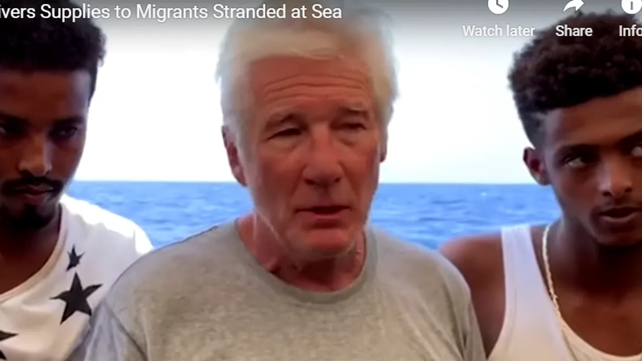 Spania oferă cel mai apropiat port pentru debarcarea imigranţilor de pe nava Open Arms, la bordul căreia a urcat actorul Richard Gere