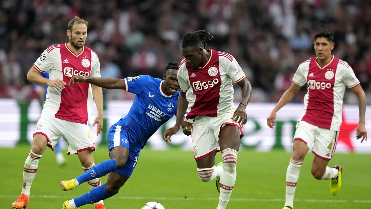 Liga Campionilor: Ajax o spulberă pe Rangers, Sporting Lisabona trece fără emoţii de Frankfurt