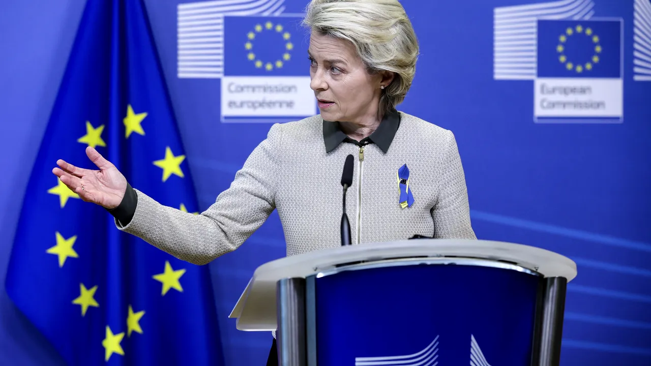 Ursula von der Leyen condamnă, la Bucha, 