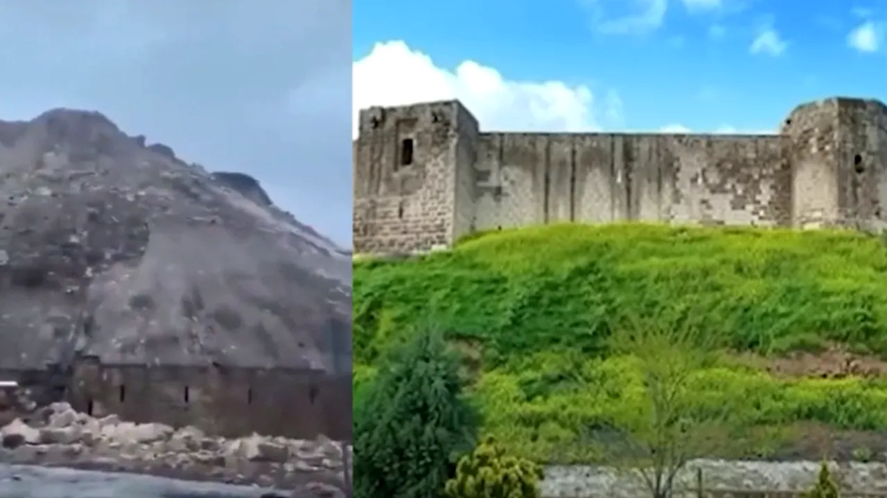 Castelul Gaziantep s-a prăbuşit de cutremur: construit de romani, a rămas intact timp de 2000 de ani

