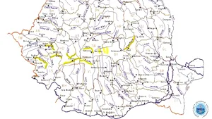 COD GALBEN de inundaţii pentru râuri din centrul, sudul şi vestul tării, valabil până la ora 24.00