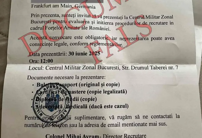 Românii din Diaspora, chemați în Armată. MApN anunță că este o nouă dezinformare