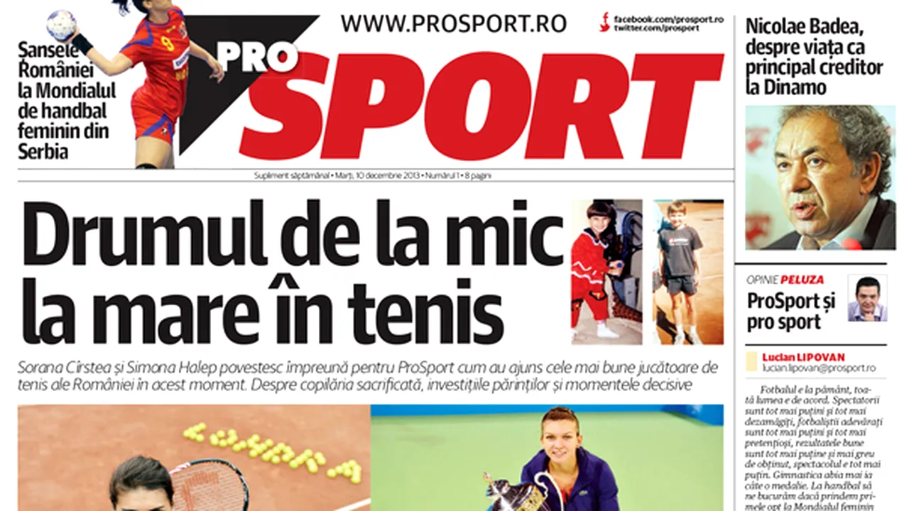 Noua ediţie tipărită ProSport face echipă cu Ziarul Financiar, începând de marţi, 10 decembrie