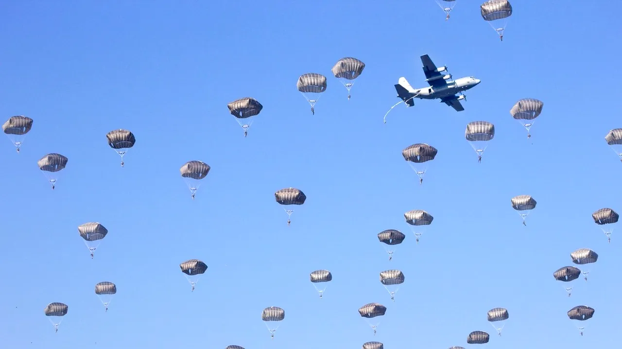 1.000 de paraşutişti americani, polonezi, olandezi, germani şi români au aterizat la Boboc