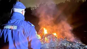 Bărbat, amendat după ce a incendiat gunoaie în Bistrița. Acesta a aprins focul aproape de magistrala de gaz