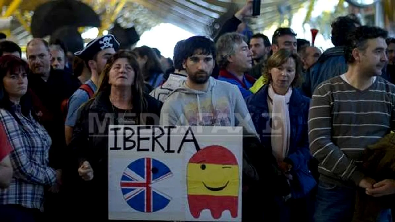 Mii de angajaţi ai companiei Iberia au protestat la Madrid