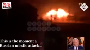 O rachetă rusească a explodat în spatele unul jurnalist care transmitea în direct pentru postul TMC

