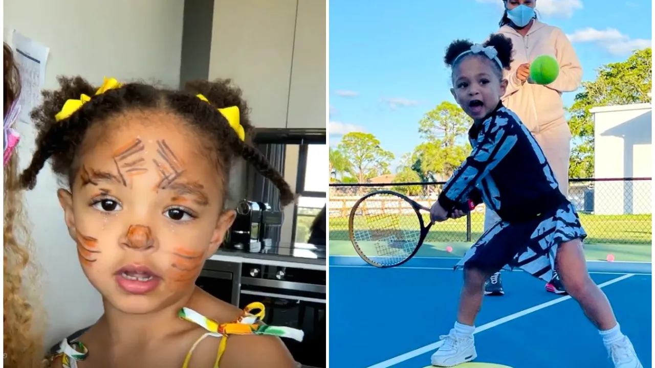 VIDEO Serena Williams şi fiica ei, Olympia, sunt „tigrii” de la Australian Open