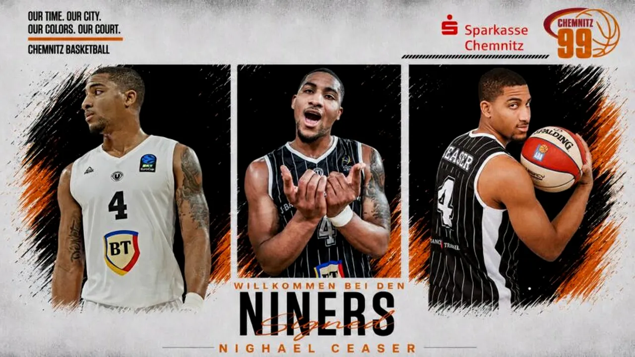 Campion al României cu U-BT, Nighael Ceaser s-a transferat în Basketball Bundesliga