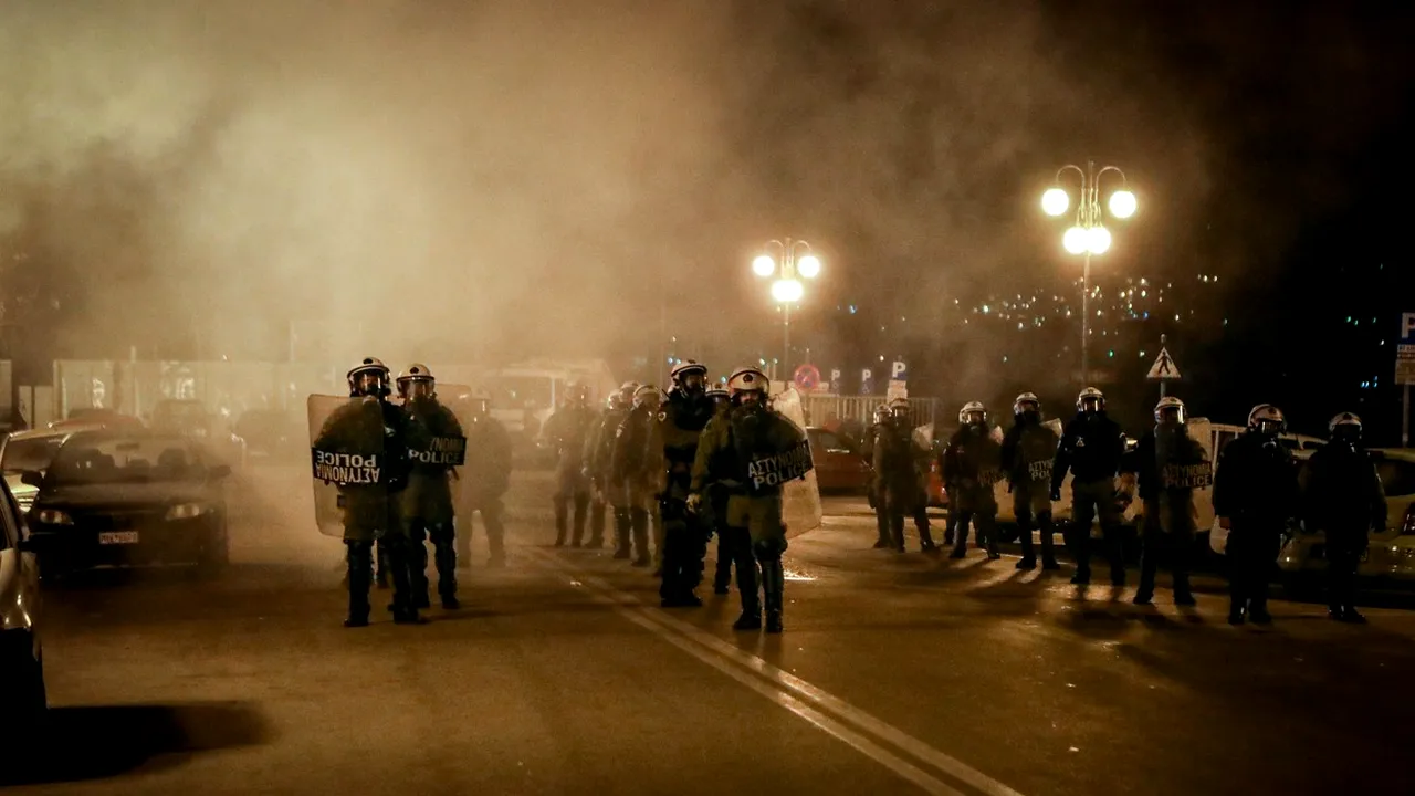 Sute de oameni au protestat împotriva centrelor pentru refugiaţi în Grecia. Poliţia a intervenit cu gaz lacrimogen. VIDEO