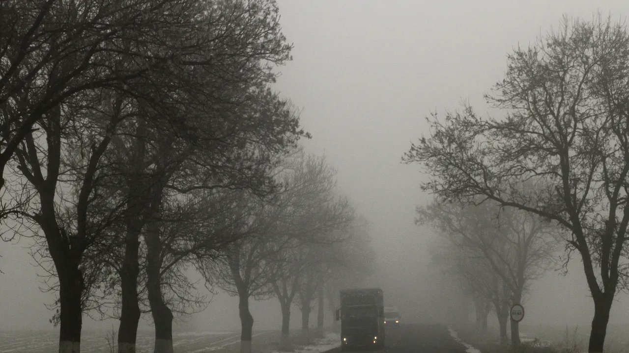 Avertizare ANM: Cod galben de ceaţă în sudul României