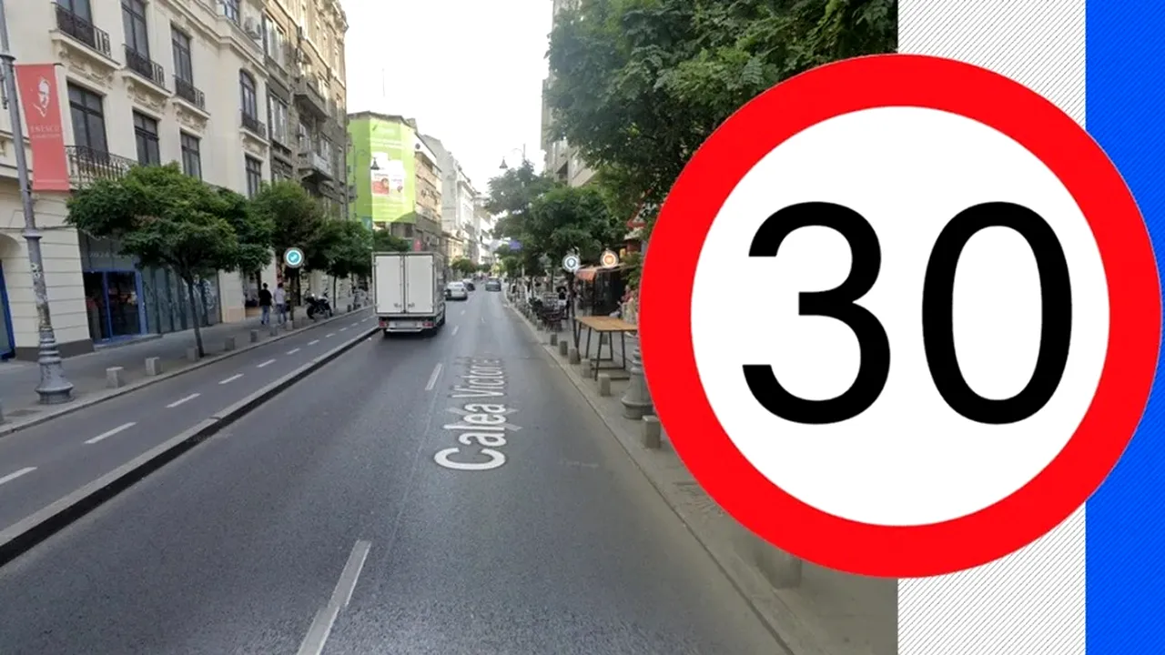Amenzi și permise reținute pe Calea Victoriei din capitală, după limitarea vitezei
