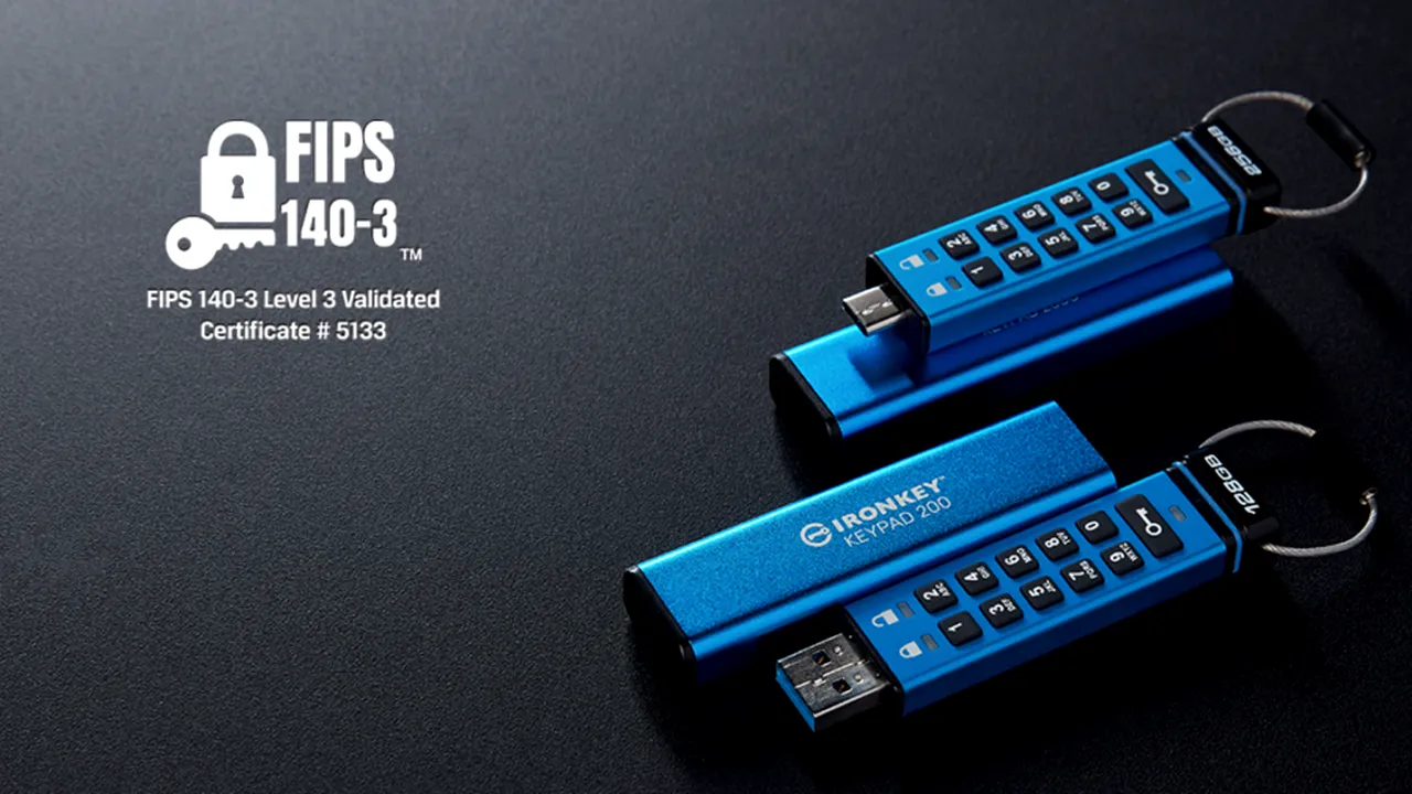 Kingston IronKey Keypad 200 obține certificarea NIST  FIPS 140-3 Nivel 3