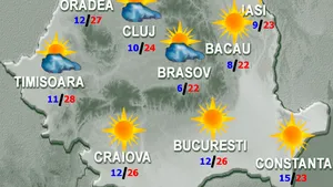 PROGNOZA METEO: Cum va fi vremea mâine şi poimâine