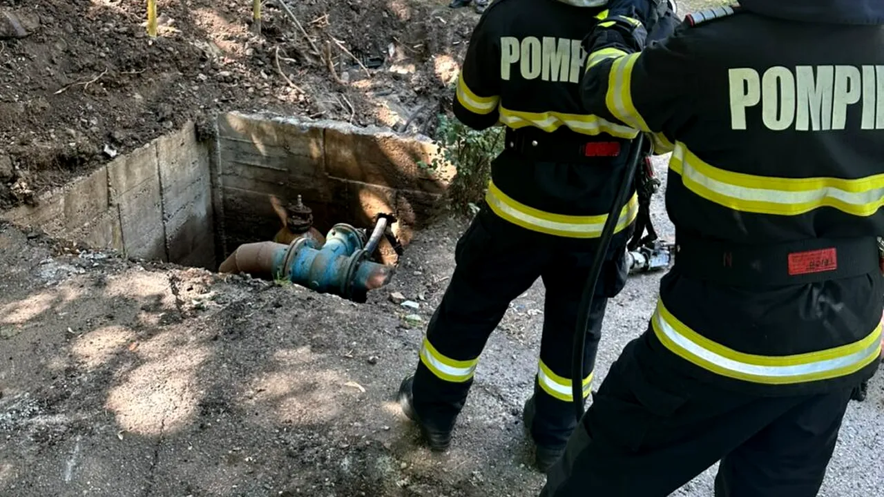 Conductă de gaz spartă în Pitești. Pompierii au intervenit pe strada Constructorilor
