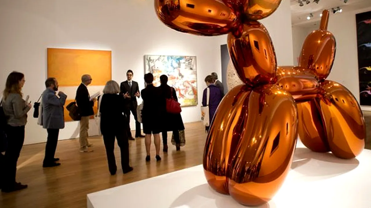 O sculptură de Jeff Koons, vândută la licitaţie cu preţul record de 58,4 milioane de dolari