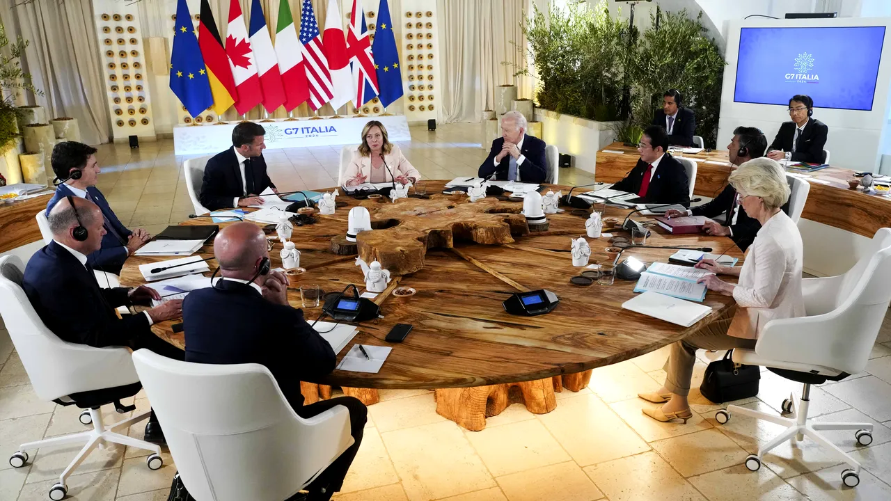 Liderii G7 reuniţi joi în Italia au ajuns la un „acord politic” pentru Ucraina
