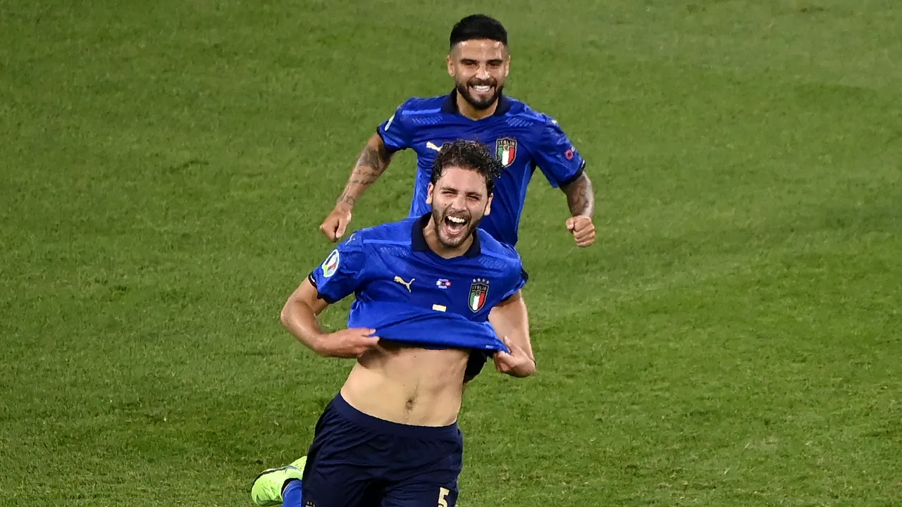 Italia a câştigat Grupa A la EURO 2020, cu 3 victorii din 3 posibile, învingând Ţara Galilor cu 1-0